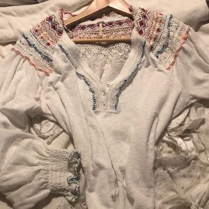 FREE PEOPLE PULLOVER KNIT BLOUSE
